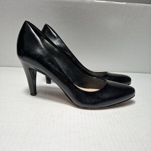 Vince Camuto Heels Black Leather Shoes Office Formal Size 7.5 M